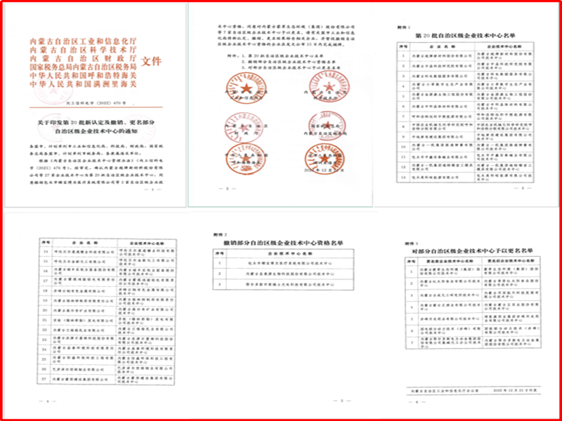 金新化工獲批“自治區(qū)級企業(yè)技術(shù)中心”暨“自治區(qū)級褐煤煤化工研究開發(fā)中心”